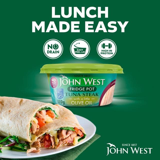 John West No Drain Fridge Pot Tuna Steak with a Little Olive Oil 3x110g - gallery image 3