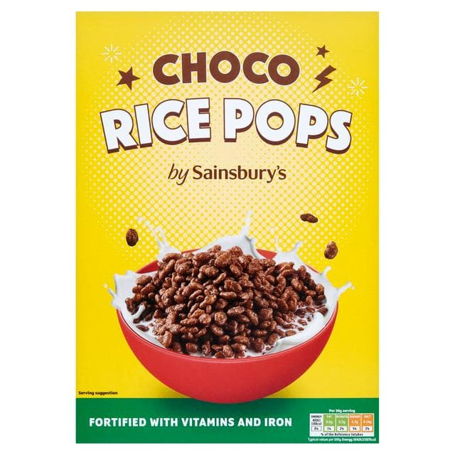 Sainsbury's Choco Rice Pops 375g - gallery image 1