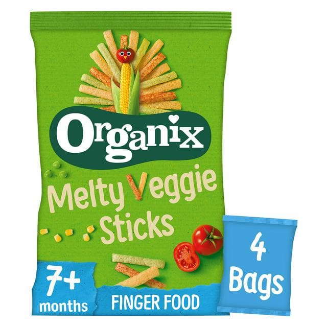 Organix Melty Veggie Sticks Organic Baby Puffs Multipack 7 months+ 4x15g - gallery image 1