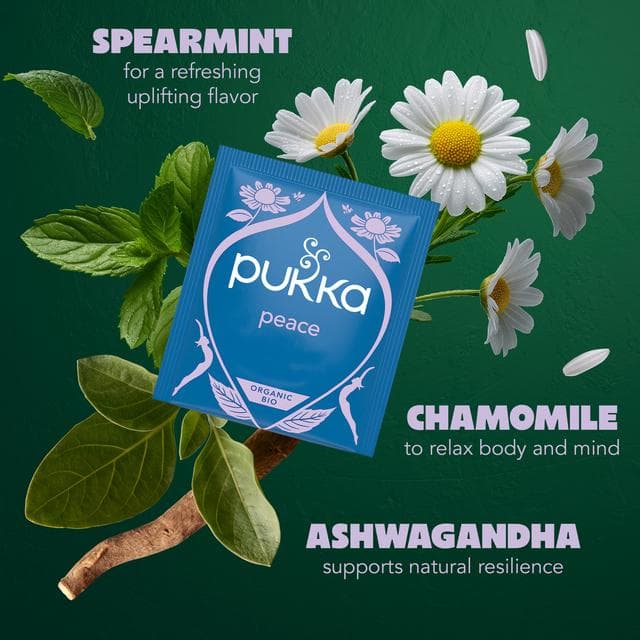 Pukka Organic Peace Tea With Chamomile Home Compostable Herbal Tea Bags x20 - gallery image 2