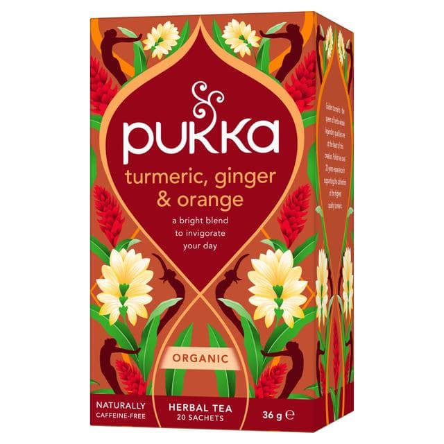 Pukka Organic Turmeric, Ginger & Orange Tea Home Compostable Herbal Tea Bags x 20 - gallery image 2