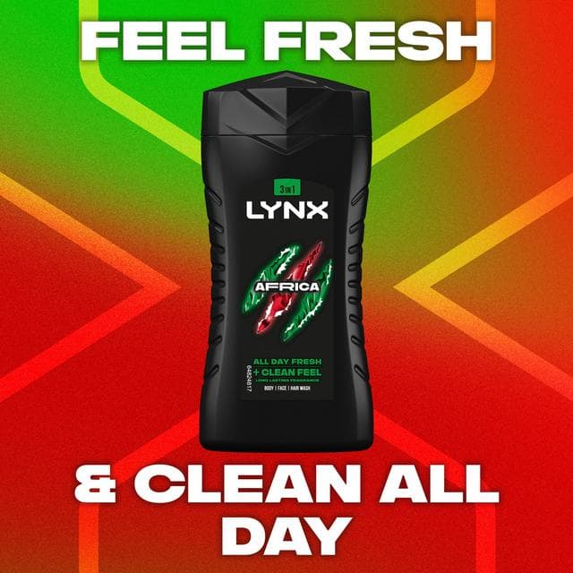 Lynx Africa Shower Gel Body Wash for Men Travel Size 50ml - gallery image 2