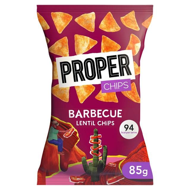 Properchips Barbecue Lentil Chips 85g - gallery image 1