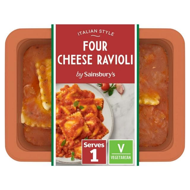 Sainsbury's Four Cheese Filled Ravioli Ready Meal For 1 400g - gallery image 1