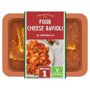Sainsbury's Four Cheese Filled Ravioli Ready Meal For 1 400g