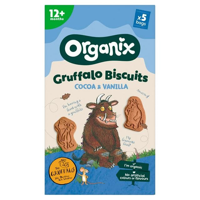 Organix Gruffalo Biscuits Toddler Snacks Multipack 12 months+ 5x20g - gallery image 1