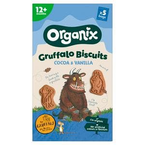 Organix Gruffalo Biscuits Toddler Snacks Multipack 12 months+ 5x20g