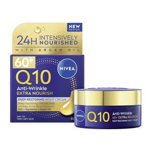 Nivea Q10 Power Anti Wrinkle 60+ Night Cream Moisturiser 50ml