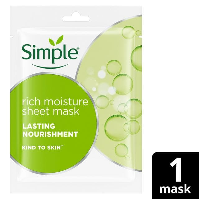 Simple Kind to Skin Sheet Mask Rich Moisture 1 x 21 ml - gallery image 1