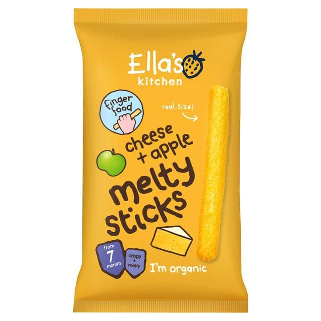 Ella's Kitchen Organic Cheese & Apple Melty Sticks Baby Snack 7+ Months 16g - gallery image 1