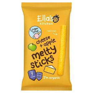 Ella's Kitchen Organic Cheese & Apple Melty Sticks Baby Snack 7+ Months 16g