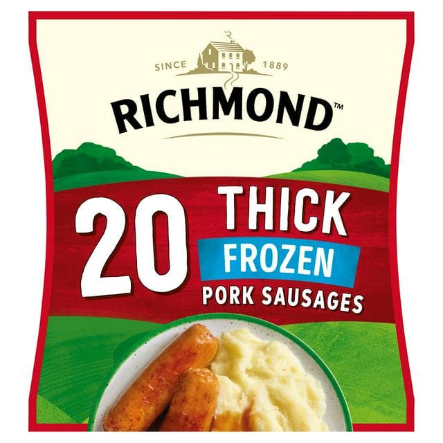 Richmond Thick Frozen Pork Sausages x20 860g - gallery image 1