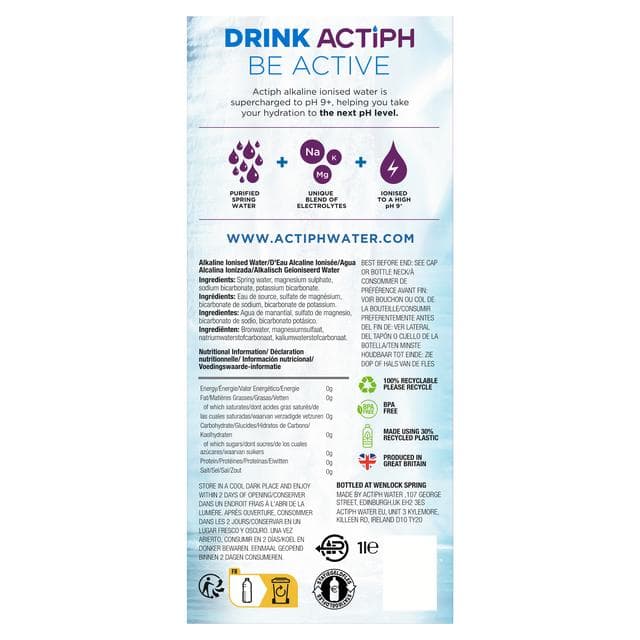 Actiph Alkaline Ionised Water 1L - gallery image 2
