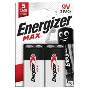 Energizer Max 9V Alkaline Batteries x2