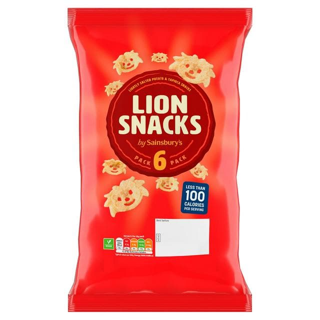 Sainsbury's Lion Snacks Lightly Salted 6x15g - gallery image 1