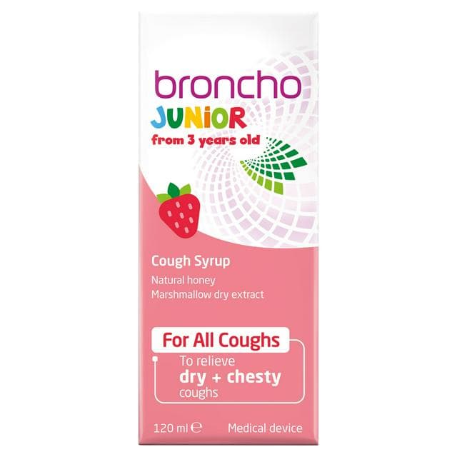 Bronchostop Junior Childrens Cough Syrup For Kids Aged 3+ 120ml - gallery image 1
