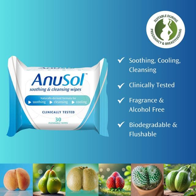 Anusol Soothing & Cleansing Flushable Wipes x30 - gallery image 2