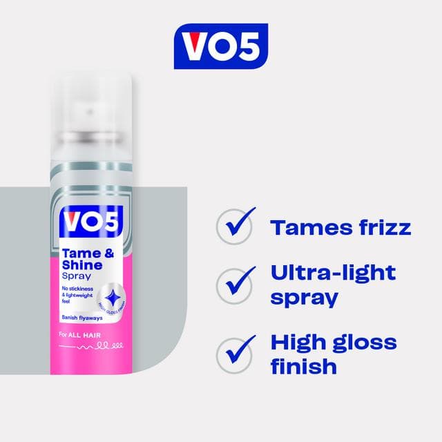 VO5 Tame & Shine Hair Spray 100ml - gallery image 3