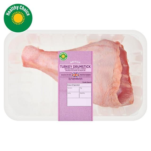 Sainsbury's Fresh British Turkey Drumstick 800g-1.2kg - gallery image 1
