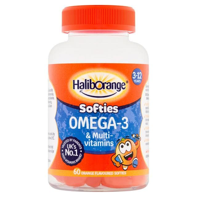 Haliborange Omega 3 & Multivitamins Orange Flavoured Softies, 3-12 Years x60 - gallery image 1