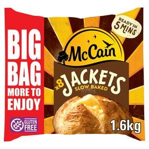 McCain x8 Slow Baked Jacket Potato 1.6kg