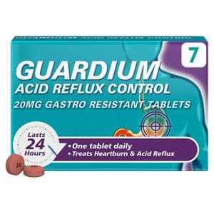 Guardium Heartburn & Acid Reflux Gastro Resistant Tablets x7 20mg