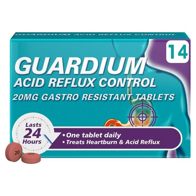 Guardium Acid Reflux Control 20mg Gastro Resistant Tablets x14 - gallery image 1