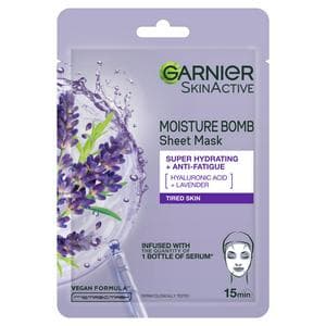 Garnier Fatigued Skin Lavender Hydrating Moisture Bomb Face Sheet Mask 28g