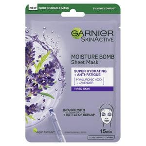 Garnier Fatigued Skin Lavender Hydrating Moisture Bomb Face Sheet Mask 28g