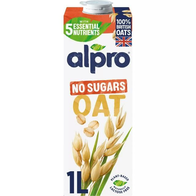 Alpro 1L No Sugar Long Life Dairy Free Oat Drink - gallery image 1