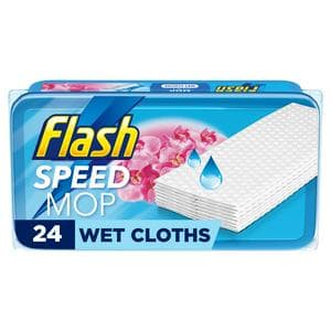Flash Speed Mop Wet Floor Cleaning Wipes Cloths x24