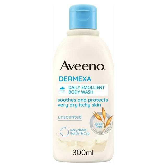 Aveeno Dermexa Daily Emollient Body Wash Unscented Soap Free 300ml - gallery image 1