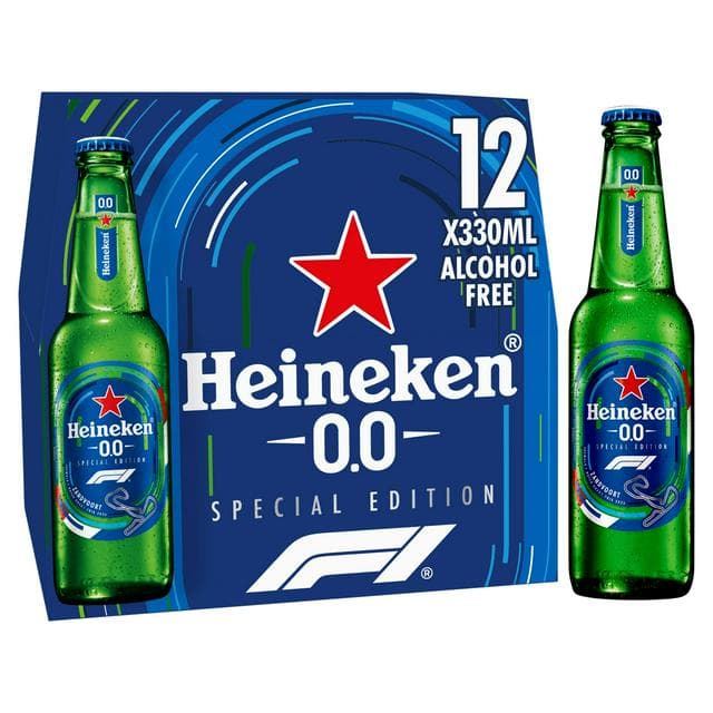 Heineken 0.0% Alcohol Free Premium Lager Beer Bottle 12 x 330ml - gallery image 1