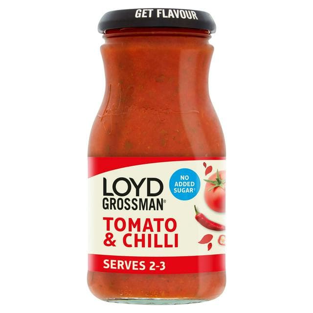 Loyd Grossman No Added Sugar Tomato & Chilli Pasta Sauce 350g - gallery image 1