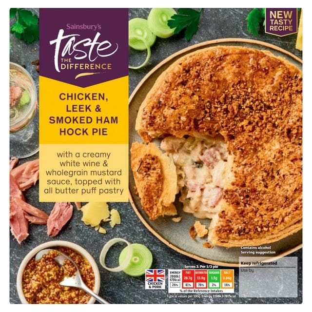 Sainsbury's Chicken, Wiltshire Ham Hock & Leek Pie, Taste the Difference 500g - gallery image 1