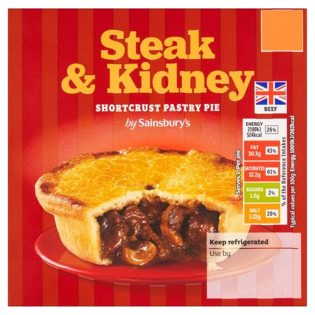 Sainsbury's Steak & Kidney Shortcrust Pastry Pie 200g - gallery image 1