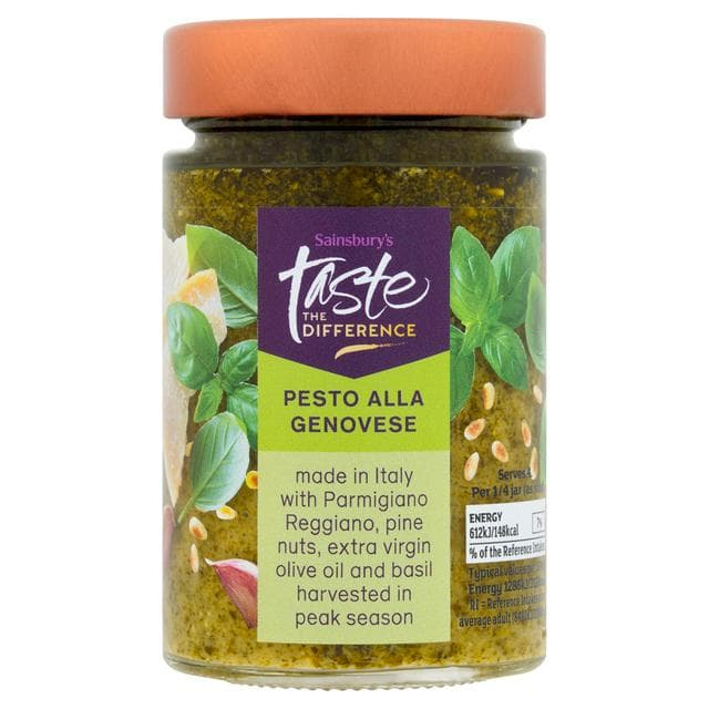 Sainsbury's Taste the Difference Alla Genovese Pesto 190g - gallery image 1