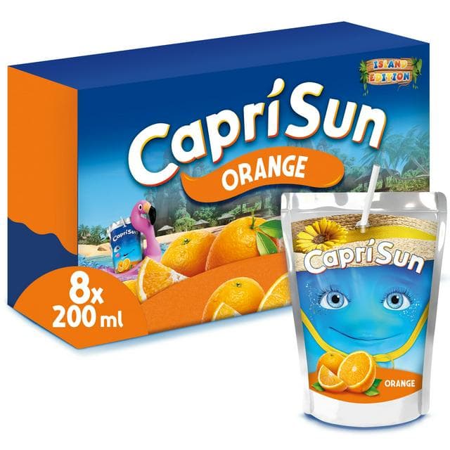 Capri Sun 8 x 200ml Orange Kids Juice Drink - gallery image 1