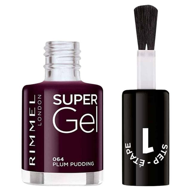 Rimmel London Super Gel Nail Polish 064 Plum Pudding 12ml - gallery image 1