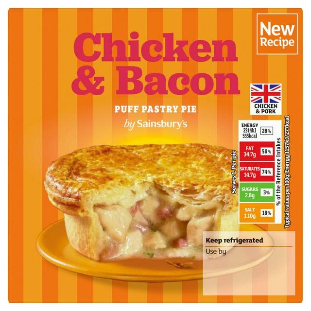 Sainsbury's Chicken & Bacon Puff Pastry Pie 200g - gallery image 1