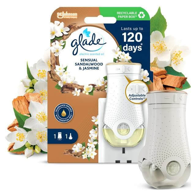 Glade Electric Holder & Refill Sandalwood & Jasmine Scented Oil Plugin 20ml - gallery image 1