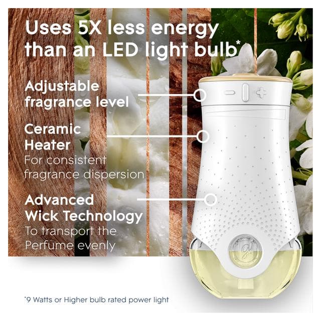Glade Electric Holder & Refill Sandalwood & Jasmine Scented Oil Plugin 20ml - gallery image 3