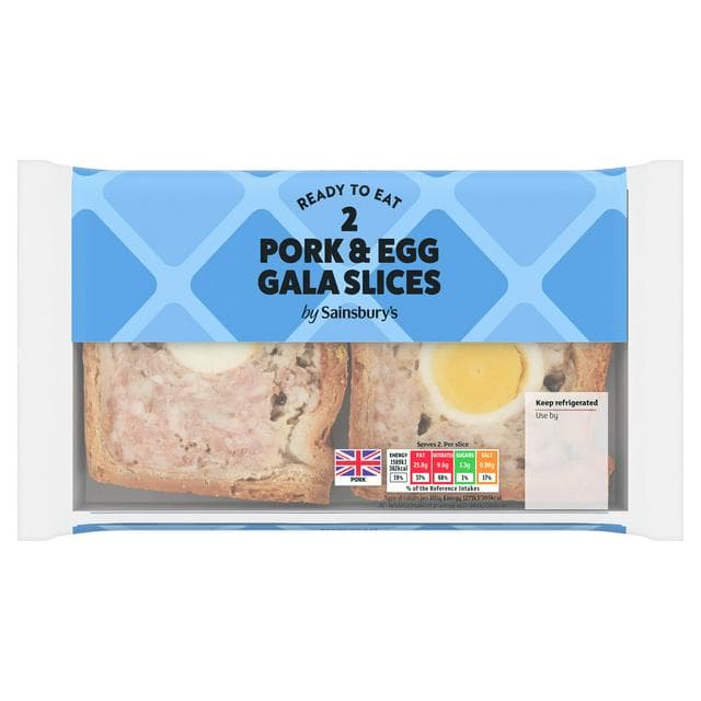 Sainsbury's Pork & Egg Gala Slices x2 250g - gallery image 1