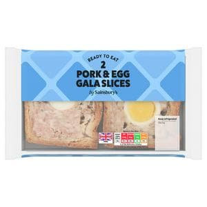 Sainsbury's Pork & Egg Gala Slices x2 250g