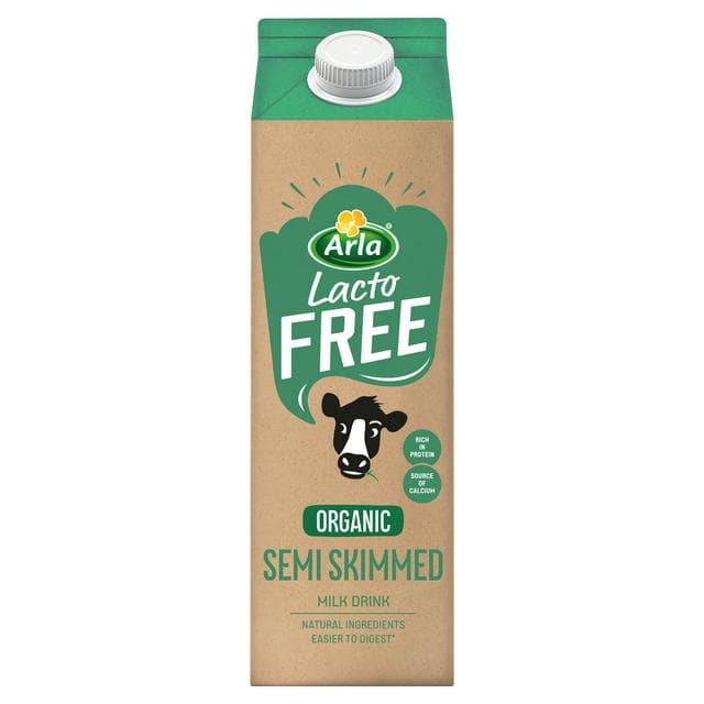 Arla Lactofree Organic Semi Skimmed Milk Drink 1 Litre - gallery image 1