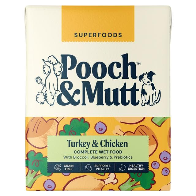Pooch & Mutt Turkey & Chicken Complete Wet Dog Food 375g - gallery image 1