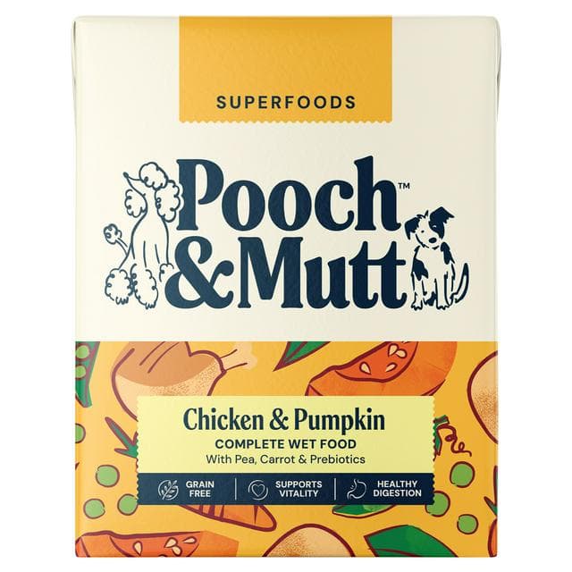 Pooch & Mutt Chicken, Pumpkin & Pea Complete Wet Dog Food 375g - gallery image 1