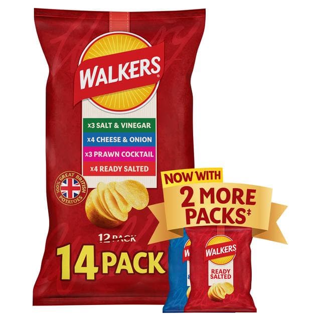 Walkers 14 x 25g Classic Variety Multipack Crisps - gallery image 3