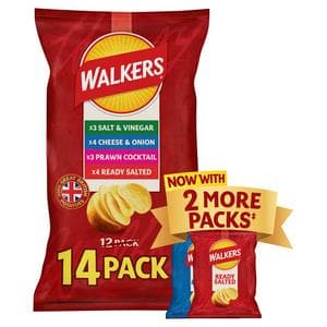 Walkers 14 x 25g Classic Variety Multipack Crisps