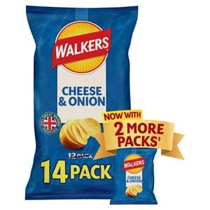 Walkers 14 x 25g Cheese & Onion Multipack Crisps